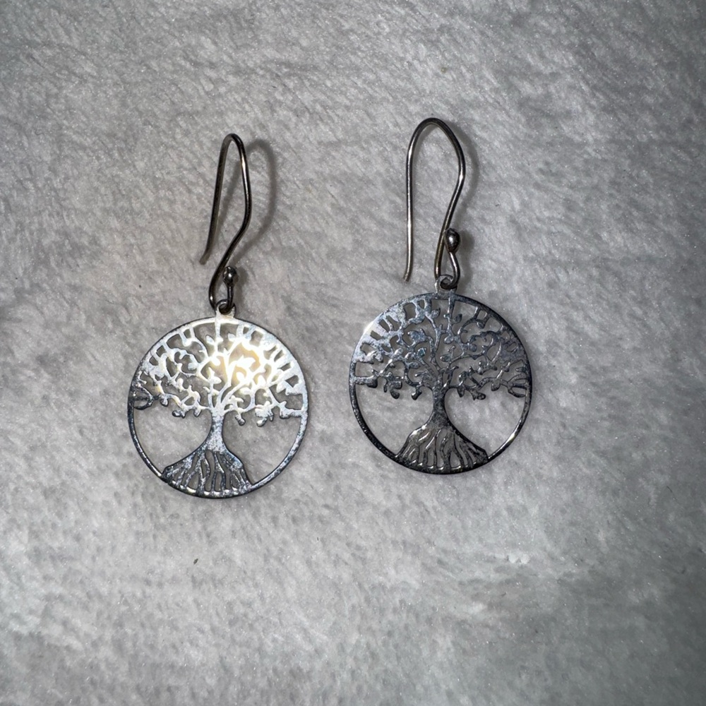 Silver Tree of Life Earrings
